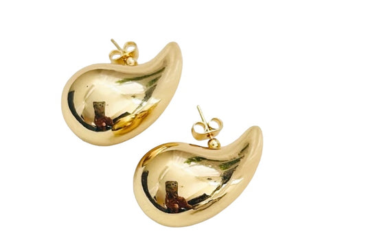 Gold drop earrings- small